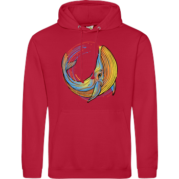 A colorful swim JH Hoodie - red