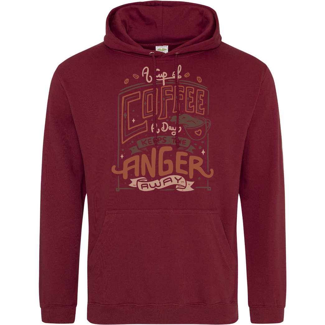 EduEly A Cup of Coffee a Day Sweatshirt JH Hoodie - Bordeaux