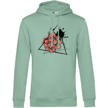 Abstract Strange Flowers B&C HOODED INSPIRE - Sage