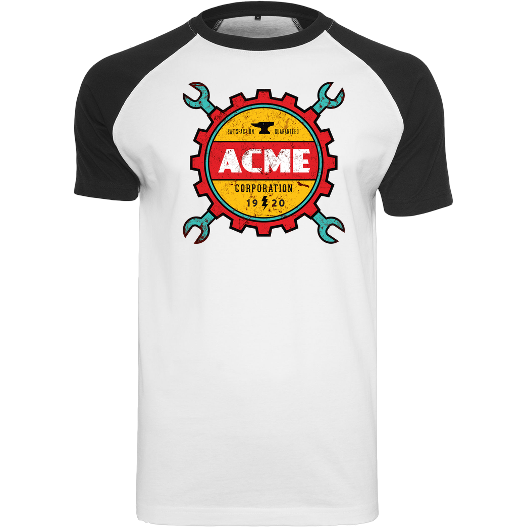 Mindsparkcreative ACME T-Shirt Raglan Tee white