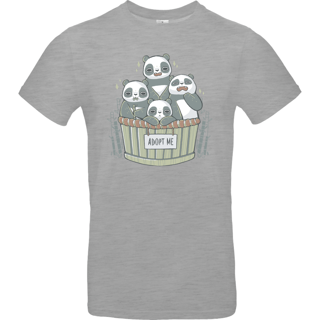 xMorfina Adopt a Panda T-Shirt B&C EXACT 190 - heather grey