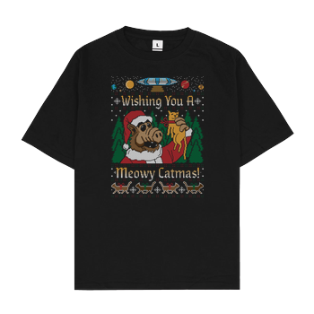 ALF Christmas Oversize T-Shirt - Black