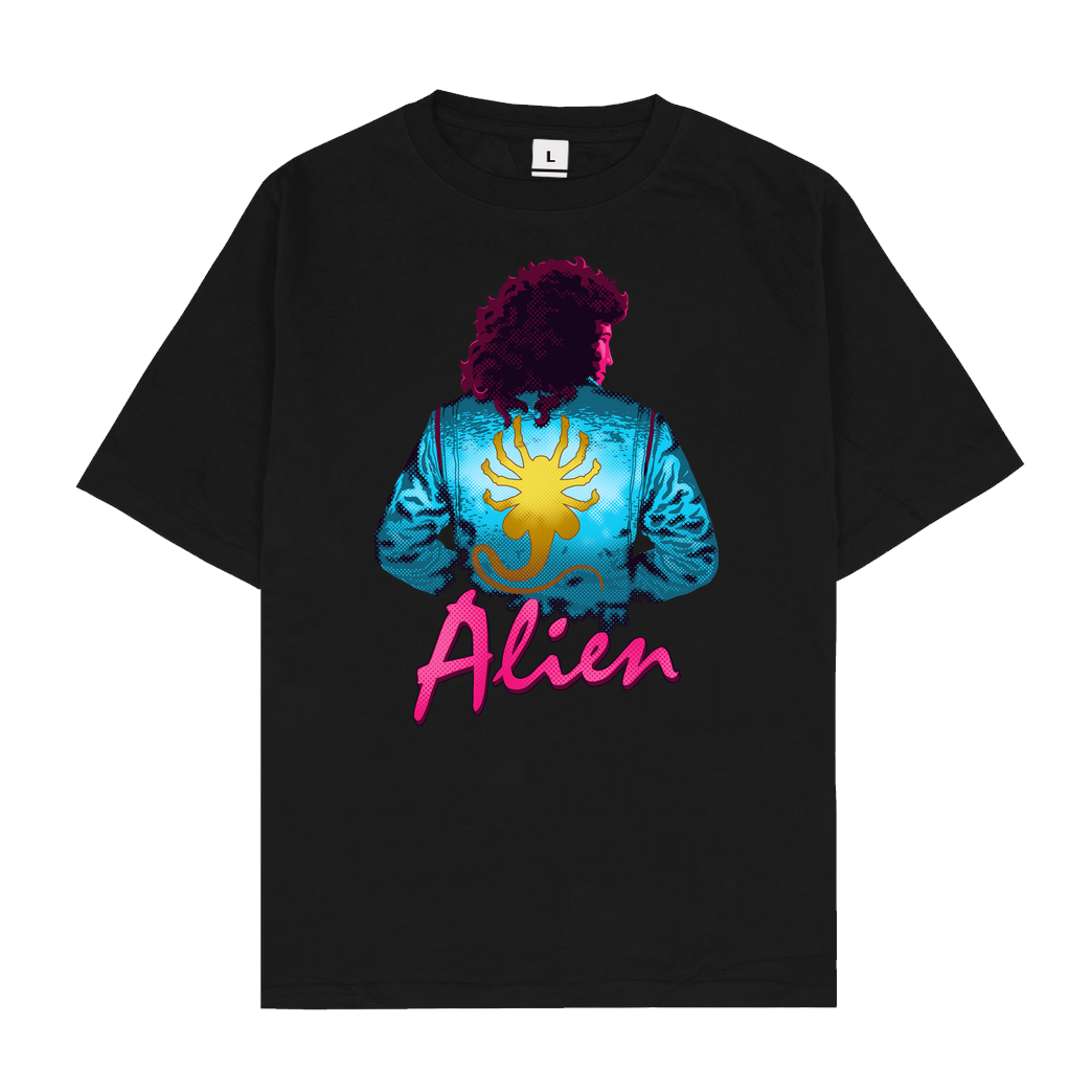 DCLawrence Alien T-Shirt Oversize T-Shirt - Black