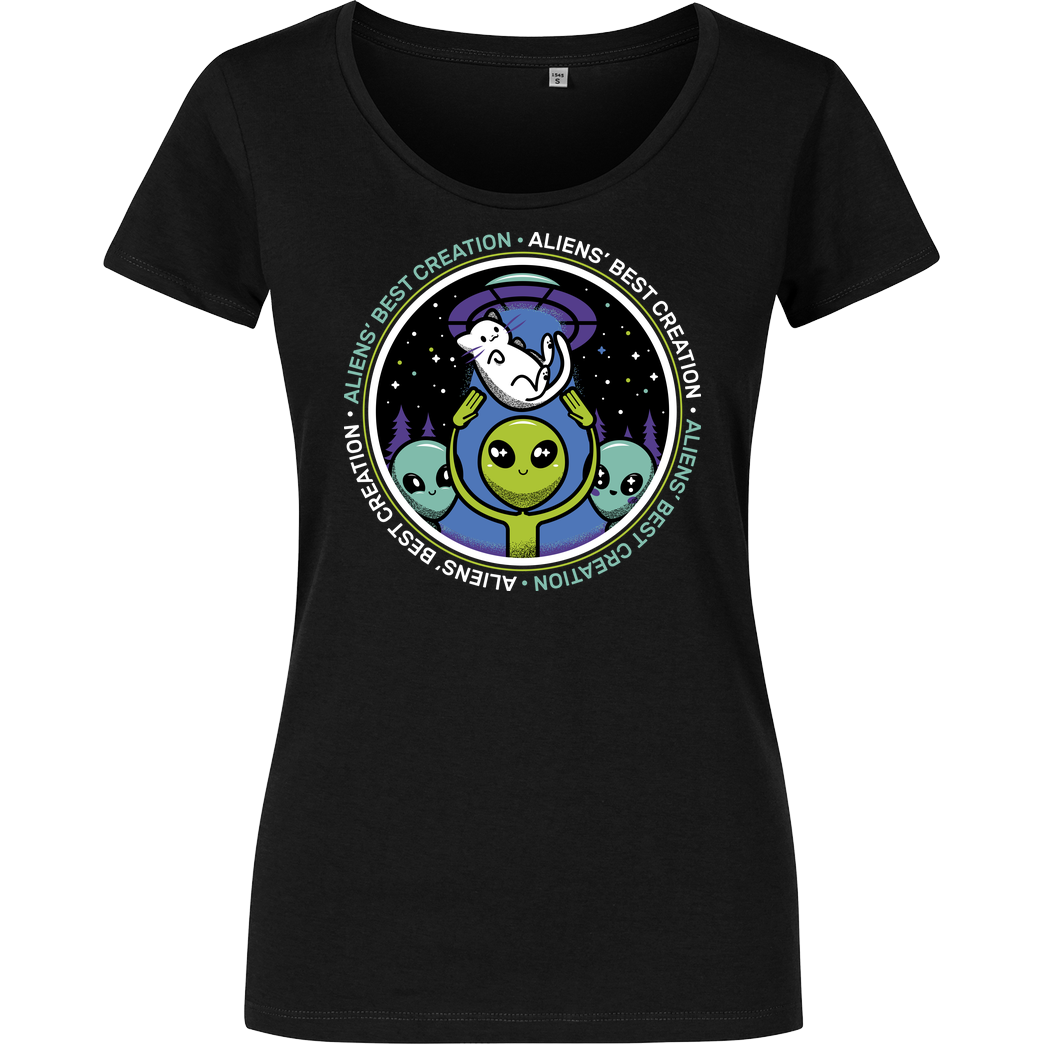 Domichan Aliens' best creation T-Shirt Girlshirt schwarz