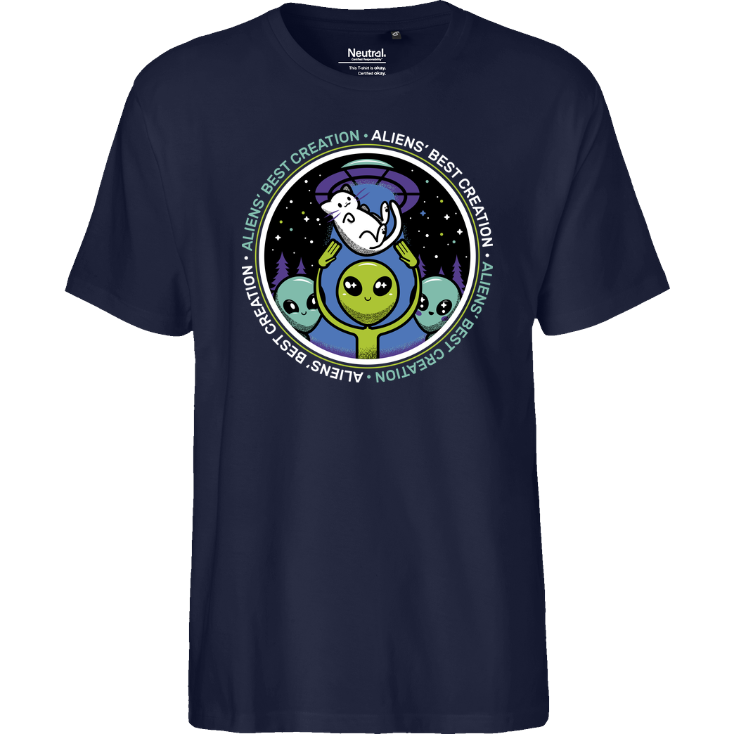 Domichan Aliens' best creation T-Shirt Fairtrade T-Shirt - navy