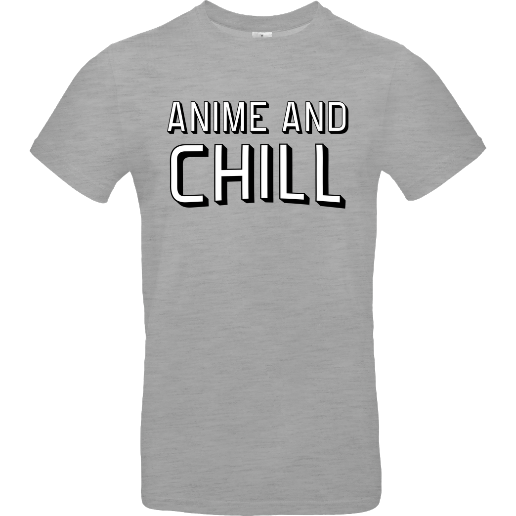 Karlangas Anime and Chill T-Shirt B&C EXACT 190 - heather grey
