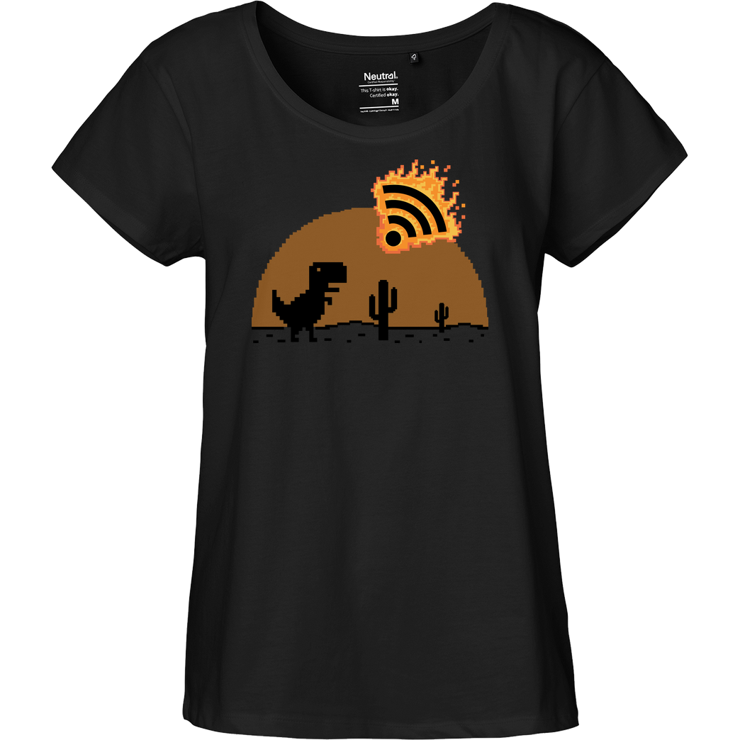 Raffiti Design Apocalypsis signal! T-Shirt Fairtrade Loose Fit Girlie - black