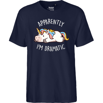 Apparently I'm Dramatic Fairtrade T-Shirt - navy