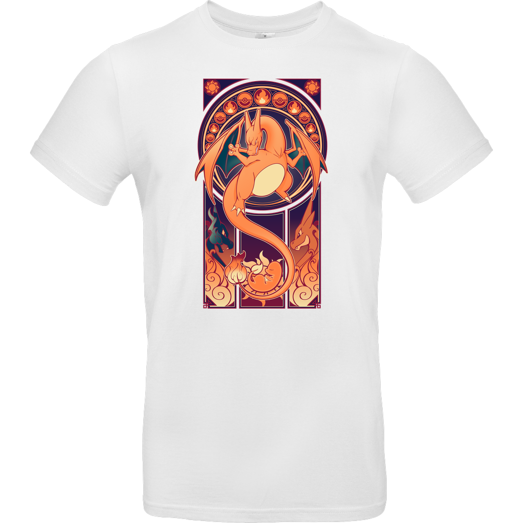 ChocolateRaisinFury Art of a Dragon T-Shirt B&C EXACT 190 -  White