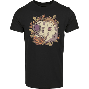 Autumn Barn Owl Skull House Brand T-Shirt - Black
