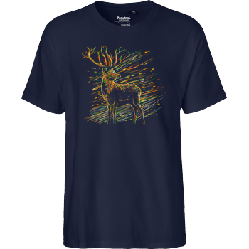 Autumn Deer Fairtrade T-Shirt - navy