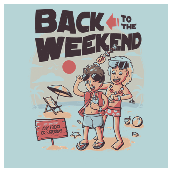 Back to the Weekend Art Print Square mint