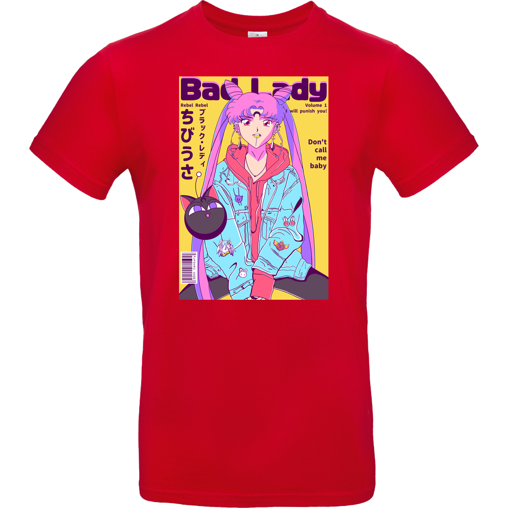 Jelly Pixels Bad Lady T-Shirt B&C EXACT 190 - Red