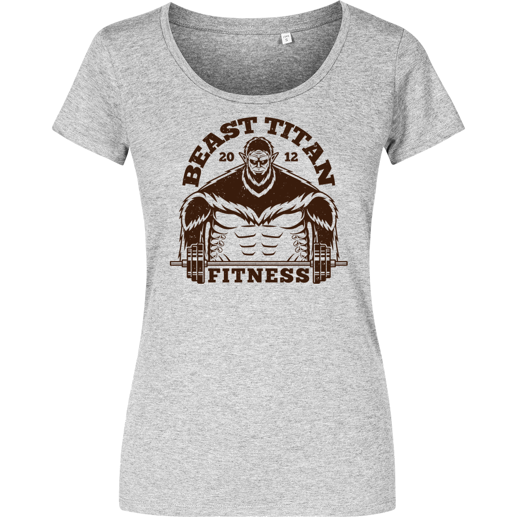 AlundrART Beast Titan Fitness T-Shirt Girlshirt heather grey