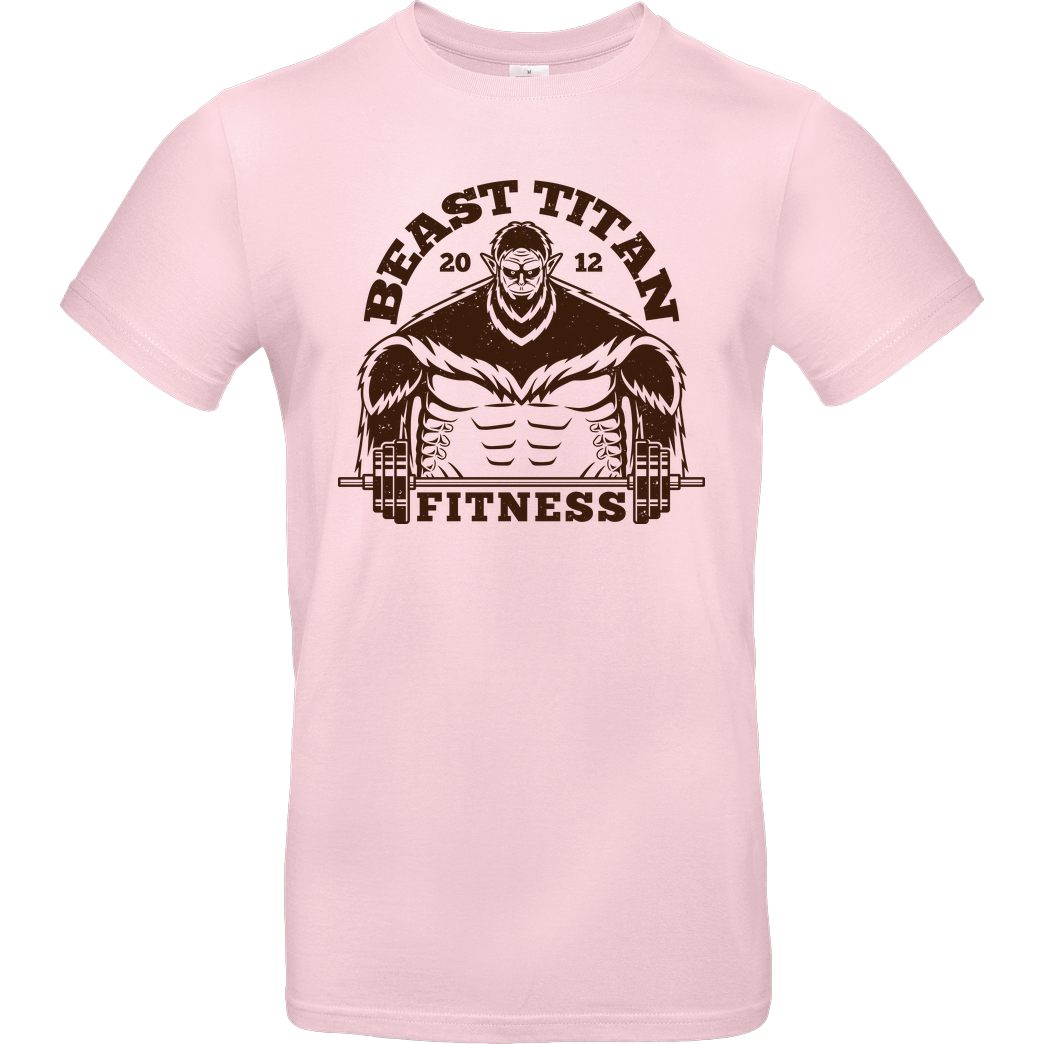 AlundrART Beast Titan Fitness T-Shirt B&C EXACT 190 - Light Pink