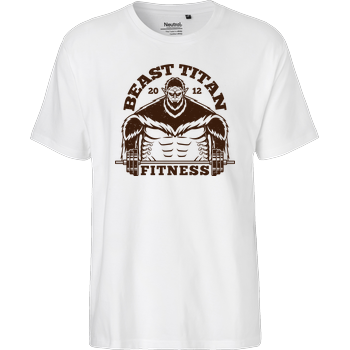 Beast Titan Fitness Fairtrade T-Shirt - white