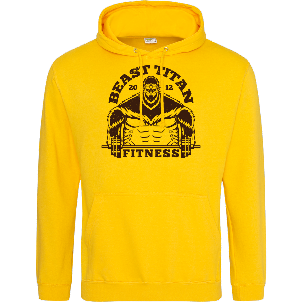 AlundrART Beast Titan Fitness Sweatshirt JH Hoodie - Gelb