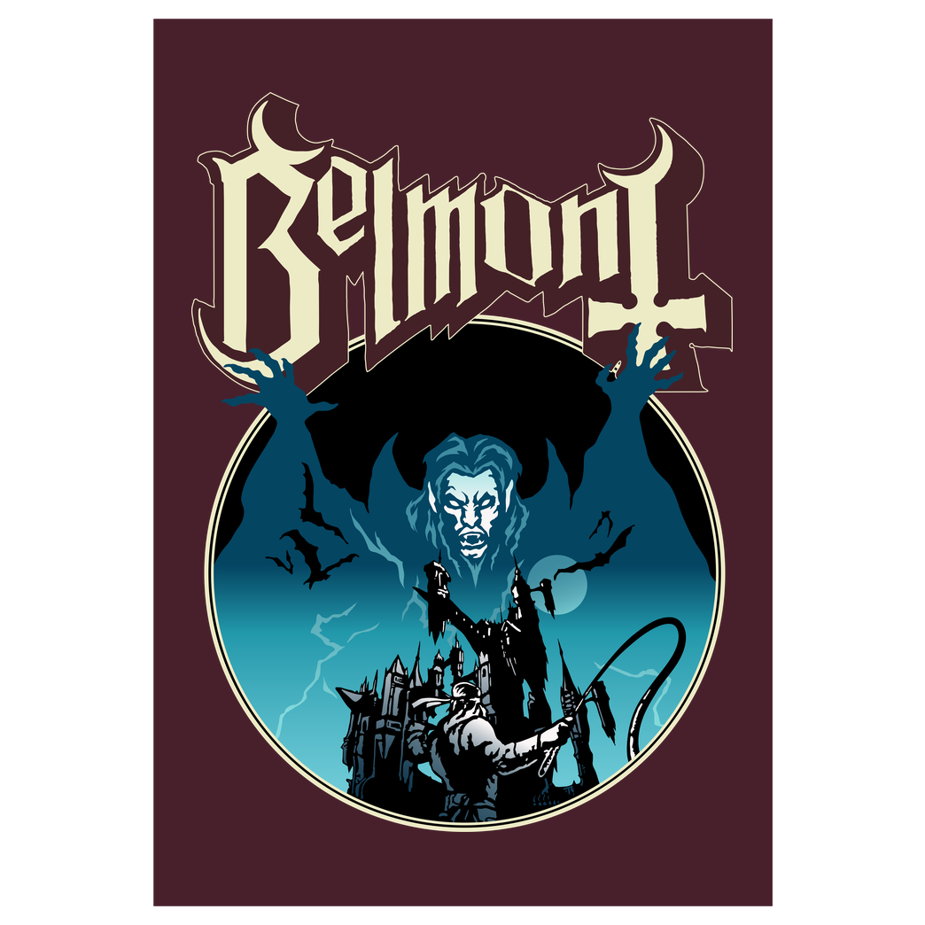 Demonigote Shirts Belmont Druck Art Print burgundy