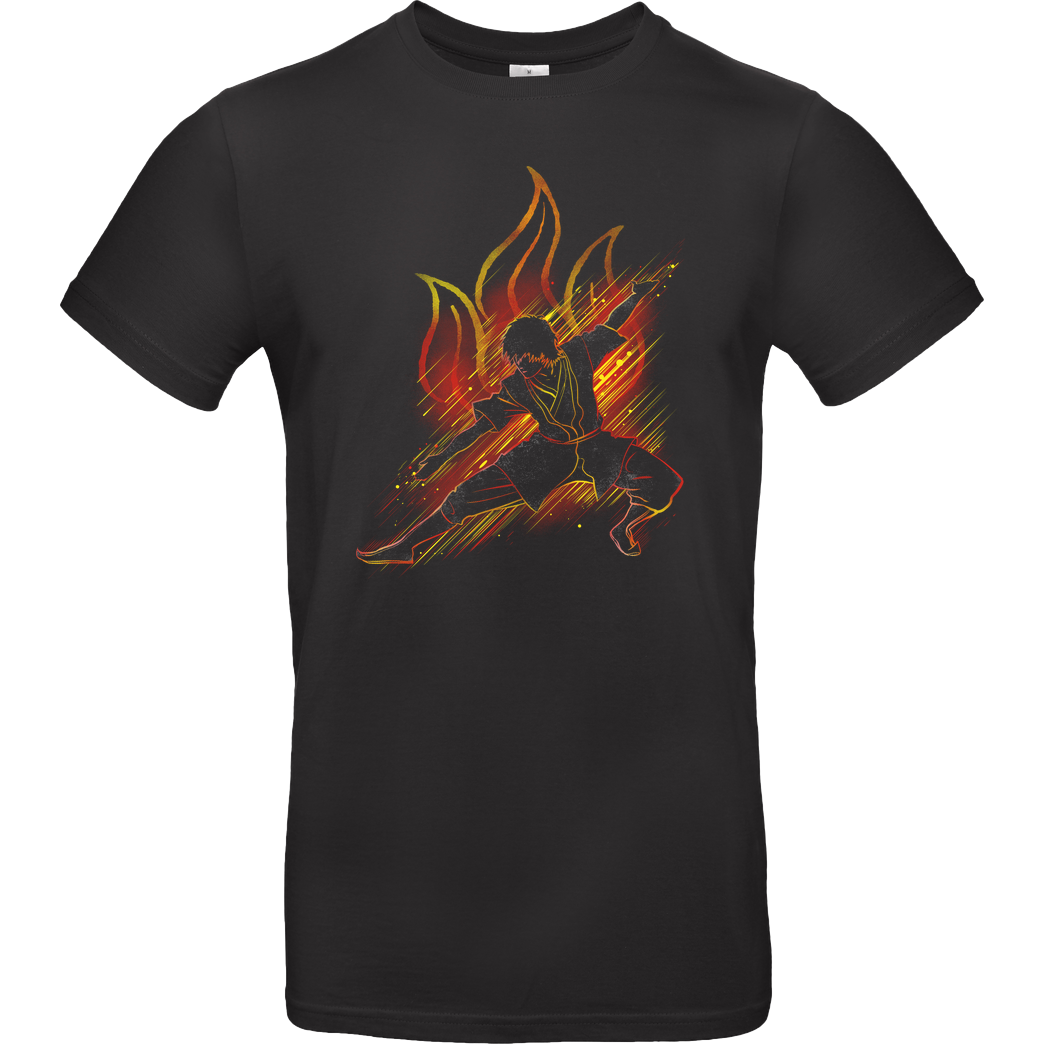kharmazero Bending Fire T-Shirt B&C EXACT 190 - Black