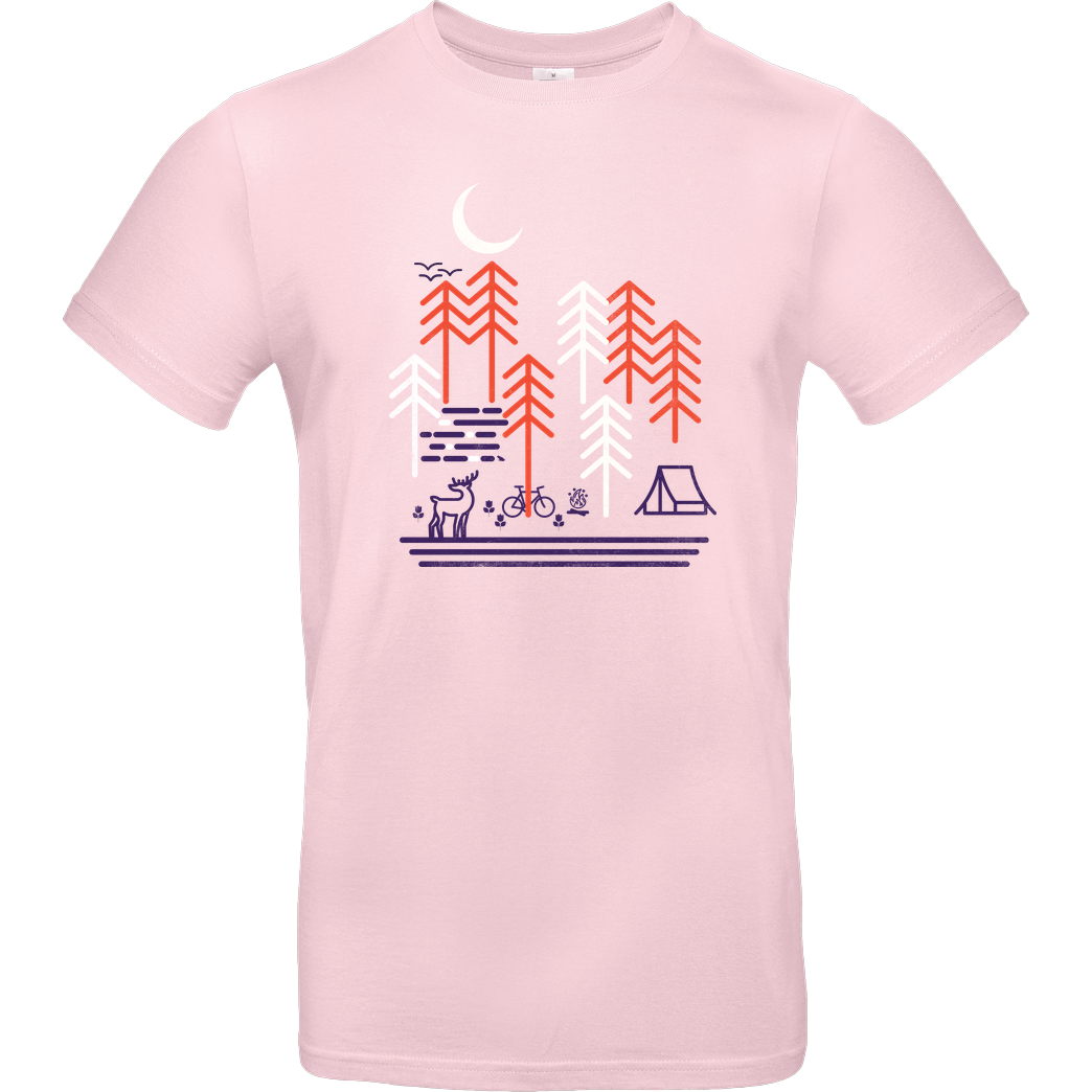 Rocketman Bicycle Days T-Shirt B&C EXACT 190 - Light Pink