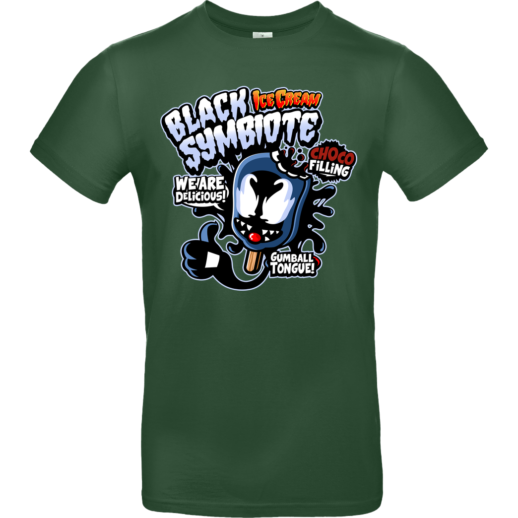 Demonigote Shirts Black Symbiote Ice Cream T-Shirt B&C EXACT 190 -  Bottle Green