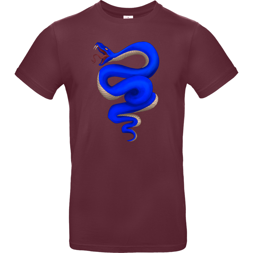Luma_Colors Blue Snake T-Shirt B&C EXACT 190 - Burgundy