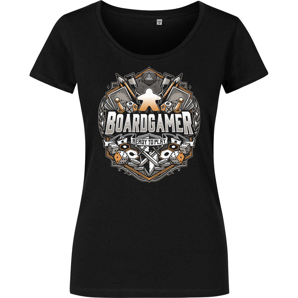 StudioM6 BOARDGAMER T-Shirt Girlshirt schwarz