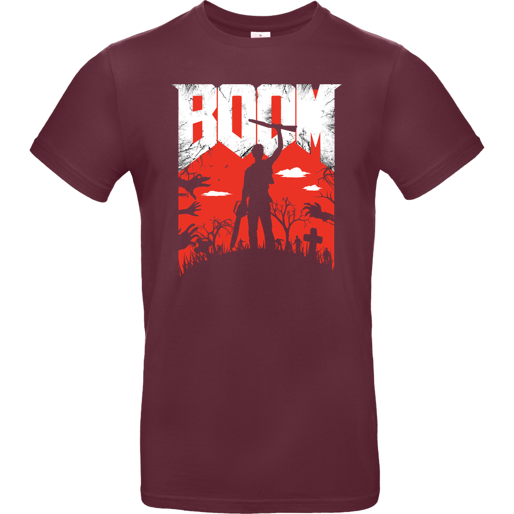 Rocketman BOOM T-Shirt B&C EXACT 190 - Burgundy