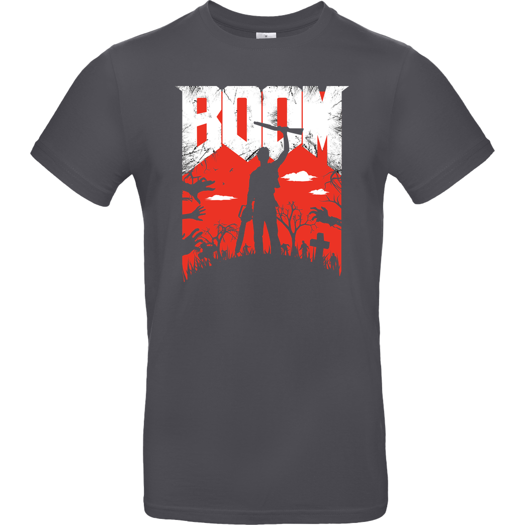 Rocketman BOOM T-Shirt B&C EXACT 190 - Dark Grey