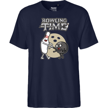 Bowling Time Fairtrade T-Shirt - navy