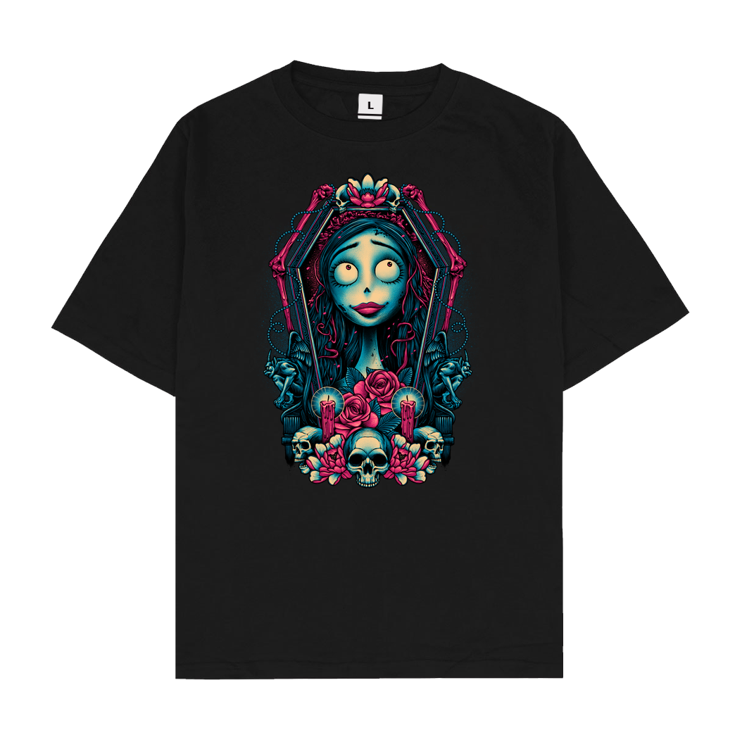 glitchygorilla Bride from the underworld T-Shirt Oversize T-Shirt - Black