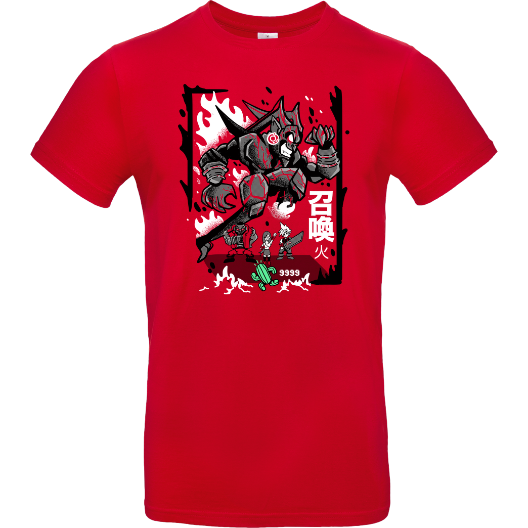 sketchdemao Burning Summoning T-Shirt B&C EXACT 190 - Red