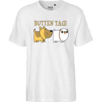 Butten Tag! Fairtrade T-Shirt - white