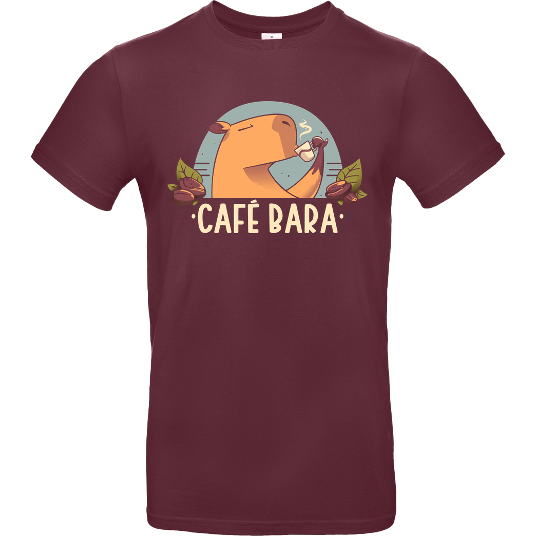 Snouleaf CafeBara T-Shirt B&C EXACT 190 - Burgundy