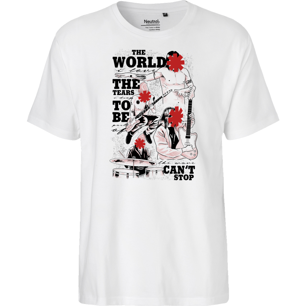 Umberto Vicente Can't Stop T-Shirt Fairtrade T-Shirt - white