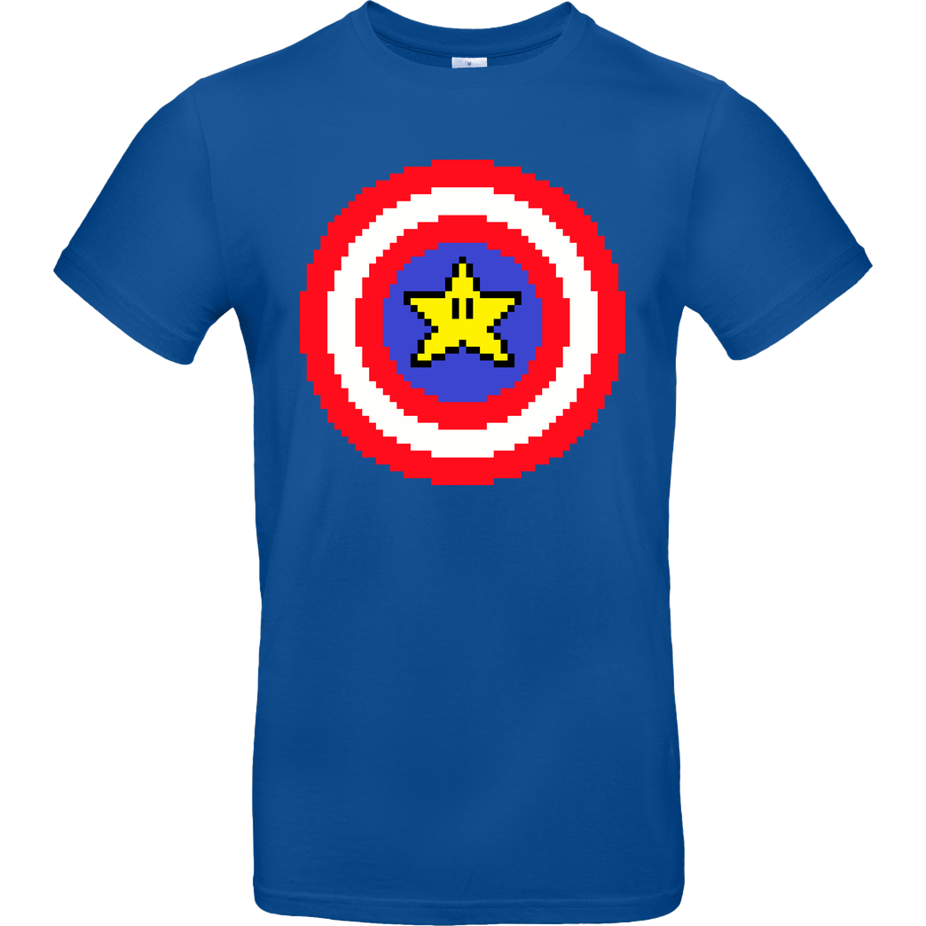 Karlangas Captain Pixel T-Shirt B&C EXACT 190 - Royal Blue