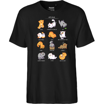 Cat Yoga Fairtrade T-Shirt - black
