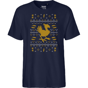 Chocobo Christmas Fairtrade T-Shirt - navy