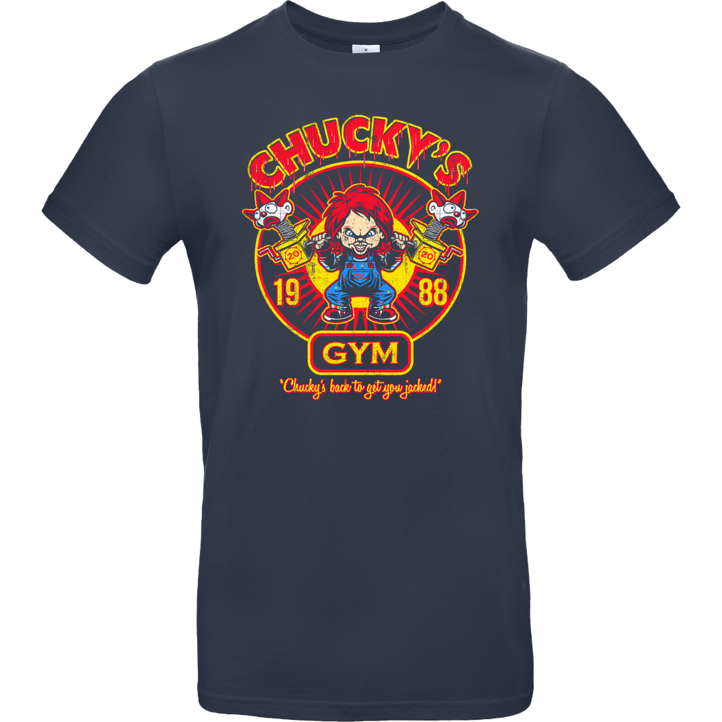 Punksthetic Art Chucky's Gym T-Shirt B&C EXACT 190 - Navy