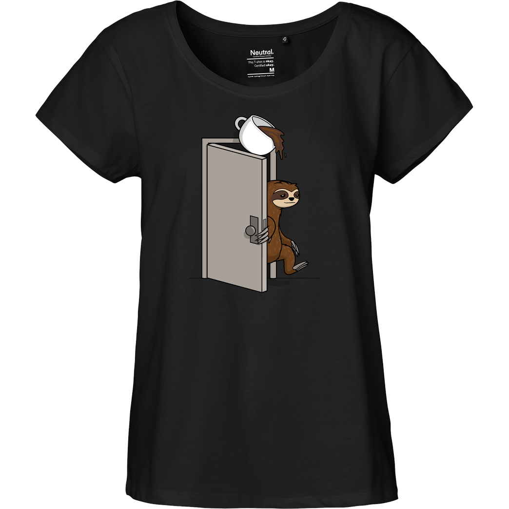 Raffiti Design Coffee Prank! T-Shirt Fairtrade Loose Fit Girlie - black