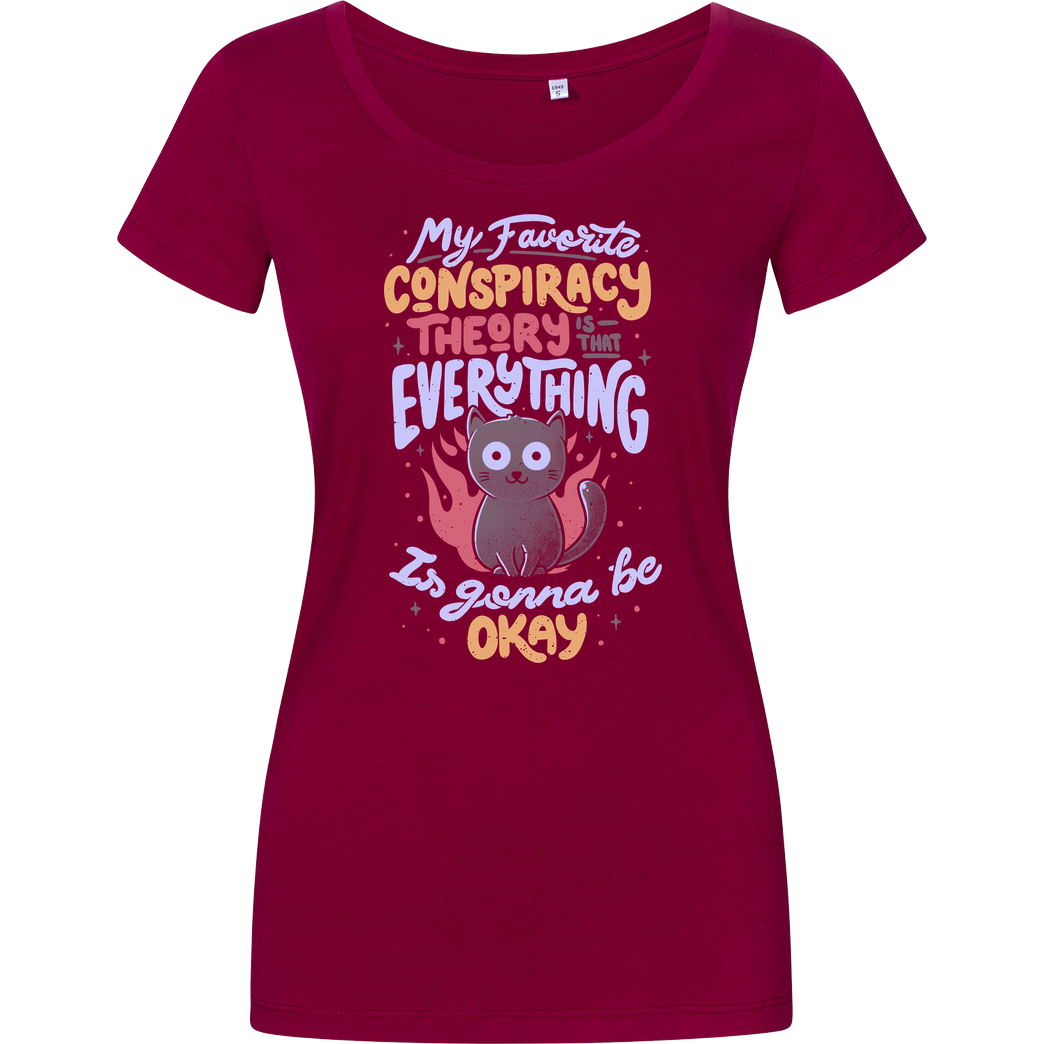 EduEly Conspiracy Theory T-Shirt Girlshirt berry