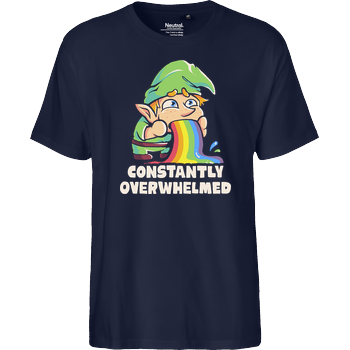 Constantly Overwhelmed Fairtrade T-Shirt - navy
