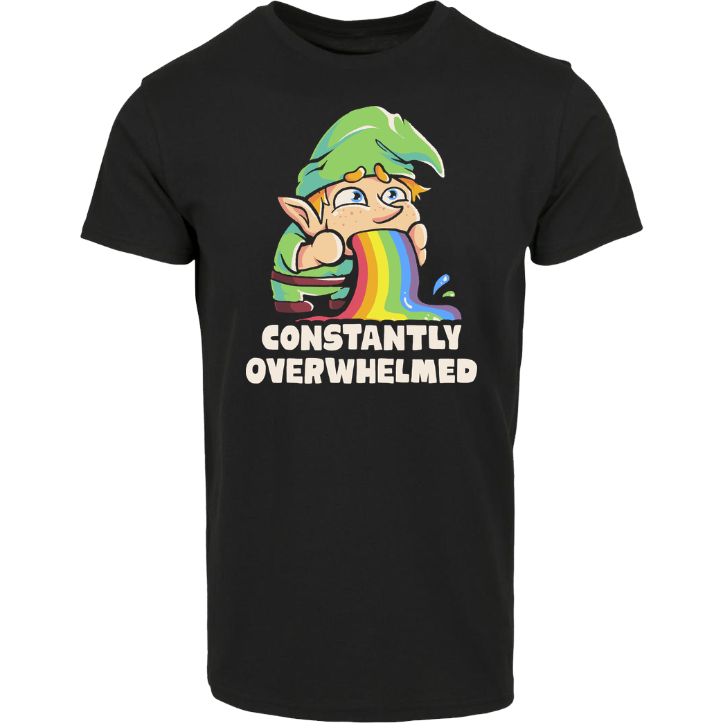 EduEly Constantly Overwhelmed T-Shirt House Brand T-Shirt - Black