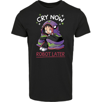 Cry Now, Robot Later House Brand T-Shirt - Black