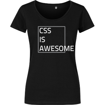 CSS is awesome Girlshirt schwarz