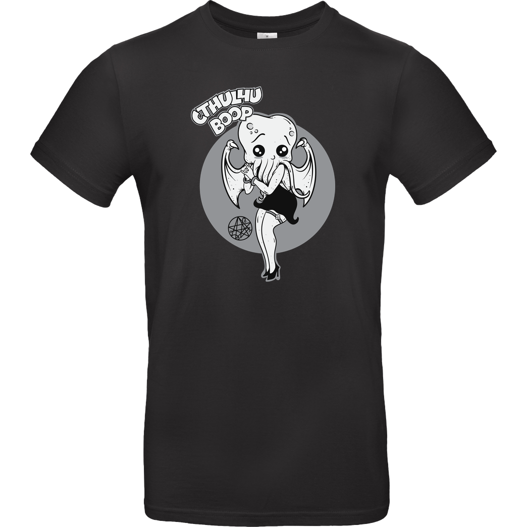 greendevil Cthulhu Boop T-Shirt B&C EXACT 190 - Black