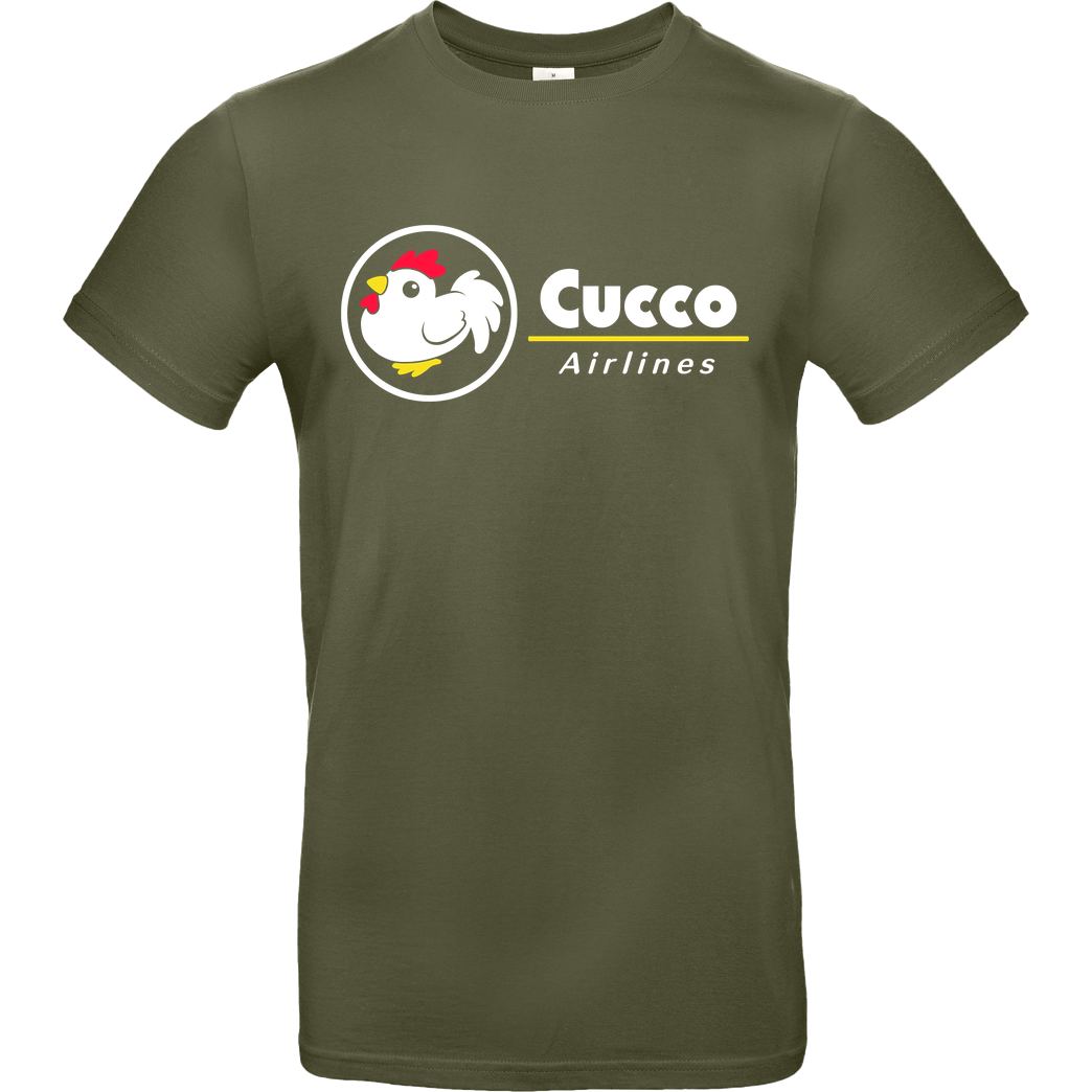 TheTeenosaur Cucco Airlines T-Shirt B&C EXACT 190 - Khaki