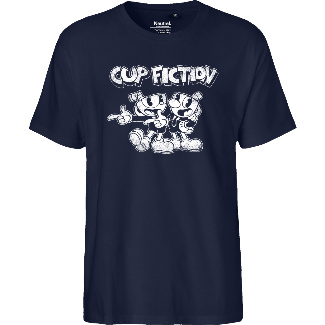 zerobriant Cup fiction T-Shirt Fairtrade T-Shirt - navy