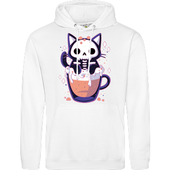 Cute Cat Drink JH Hoodie - Weiß
