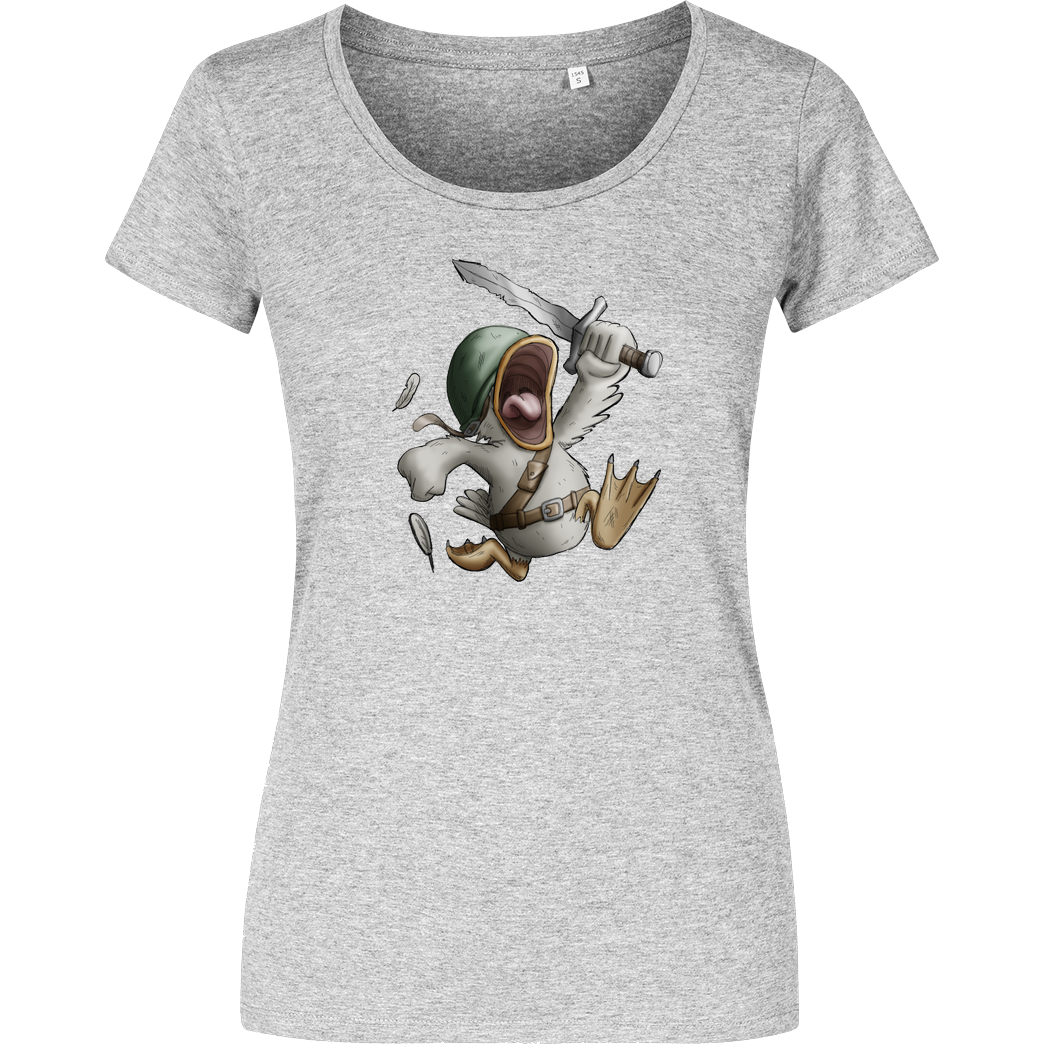 deMichl Danger-Duck T-Shirt Girlshirt heather grey